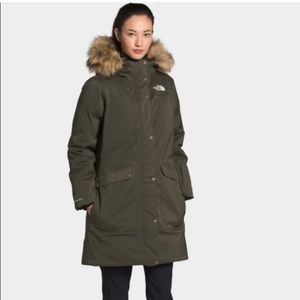 North face - future light jacket XL in taupe green worn once basically brand new